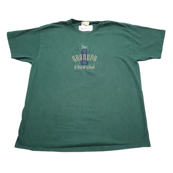 Grandpa Callan Co Shirt Mens L Green Short Sleeve Crew Neck Preshrunk Tee - Picture 1 of 16